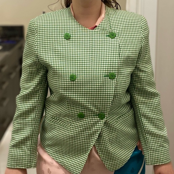 2 piece set blazer skirt gingham green - Picture 8 of 16